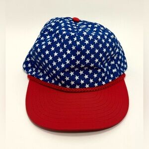 Vintage Nissin Red, White & Blue Star Hat - OS